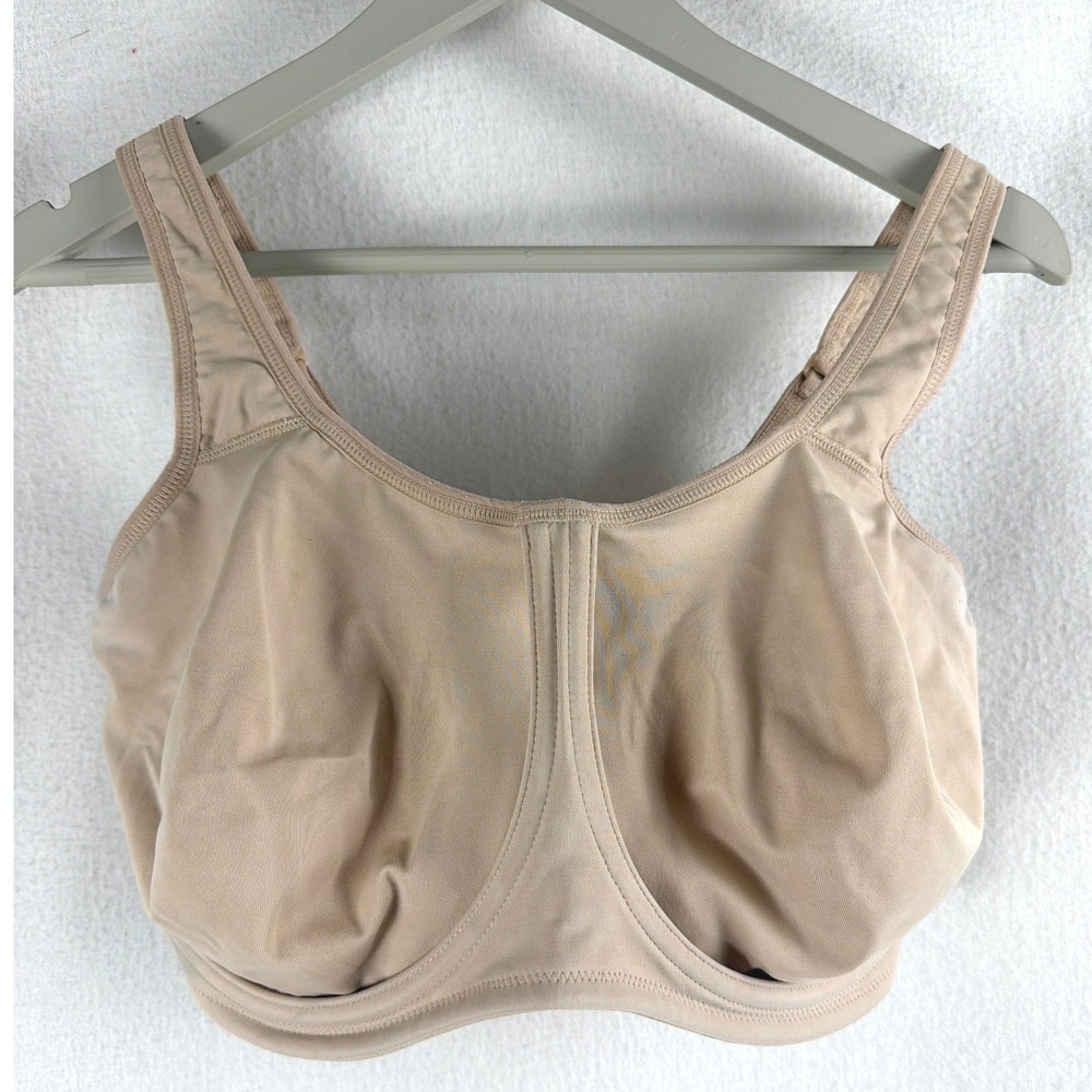 Wacoal 855170 Simone Sport High Impact Underwire Bra Full Coverage Nude Sz 38H